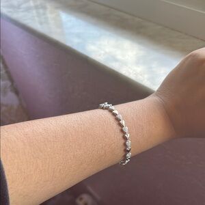 Elegant Silver Heart Bracelet